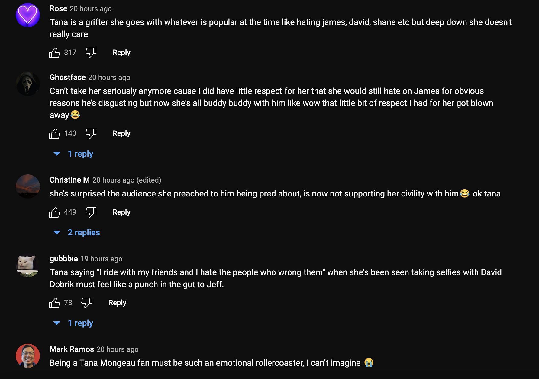 Social media users lash out at Tana Mongeau for being friendly with James Charles after talking ill about him for nearly 4 years. (Image via YouTube)